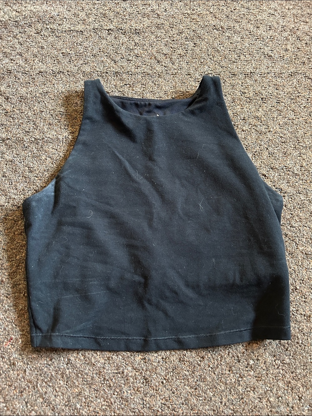 Old Navy Black High-Neck Cropped Tank
